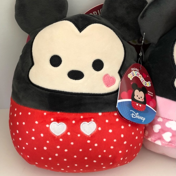 Squishmallows Valentine's Day Mickey Mouse & Minnie Mouse 8" Disney Plush Set - Picture 3 of 12